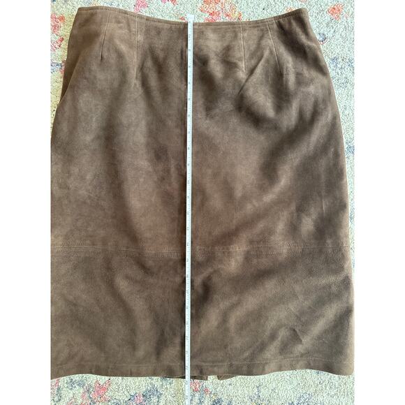 Vintage Saguaro Genuine Suede Skirt | Size 8 | Brown 90s  Skirt | EUC - Picture 5 of 5